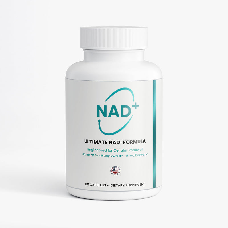 Nutreska rebranded NAD capsules Nutreska Labs NAD+ capsules for cellular energy, healthy aging, mitochondrial function, and metabolic support; ideal for adults 30+ seeking anti-aging and vitality solutions