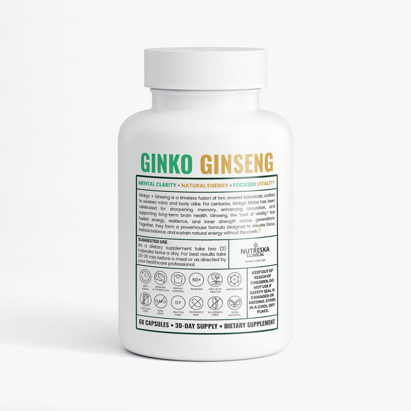 Ginkgo Biloba + Panax Ginseng — Focus & Steady Energy
