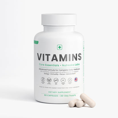 Nutreska Complete Multivitamin capsules for men and women; essential vitamins and minerals for immune health, energy, and overall vitality | Daily Health | Essential Health | Healthy | Feel Good 