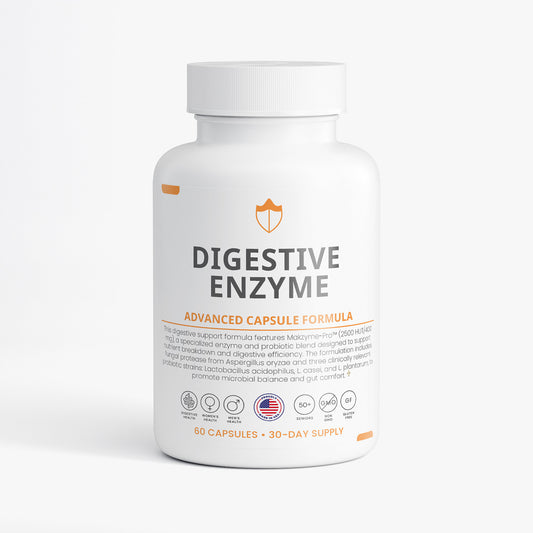Nutreska Digestive Pro Blend capsules for gut health, digestive enzyme support, and probiotic balance; ideal for bloating, indigestion, and nutrient absorption