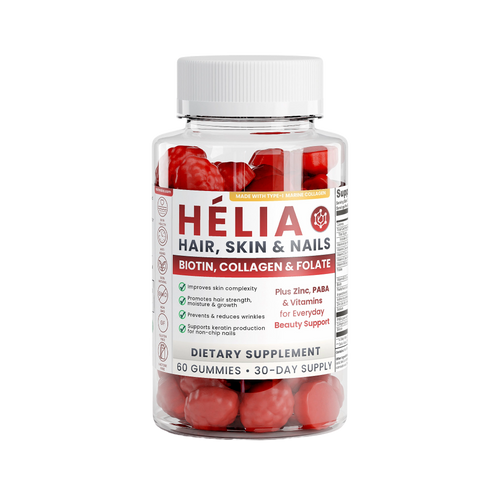 Helia Gummies by Nutreska Labs - 15 nutrients for hair skin and nails with Type-1 Marine Collagen 
