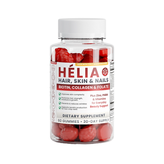 Helia Gummies by Nutreska Labs - 15 nutrients for hair skin and nails with Type-1 Marine Collagen 