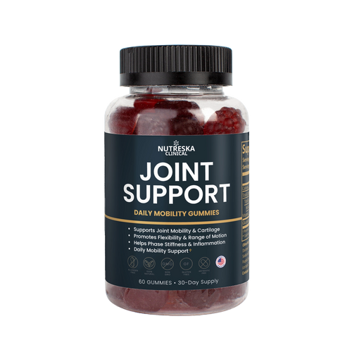Nutreska joint support gummies for cartilage health, flexibility, and inflammation relief; ideal for aging adults, athletes, and those with joint discomfort