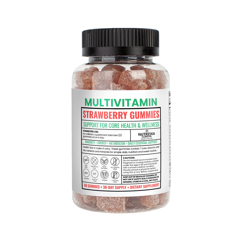 Nutreska multivitamin gummies support for core health & wellness. 