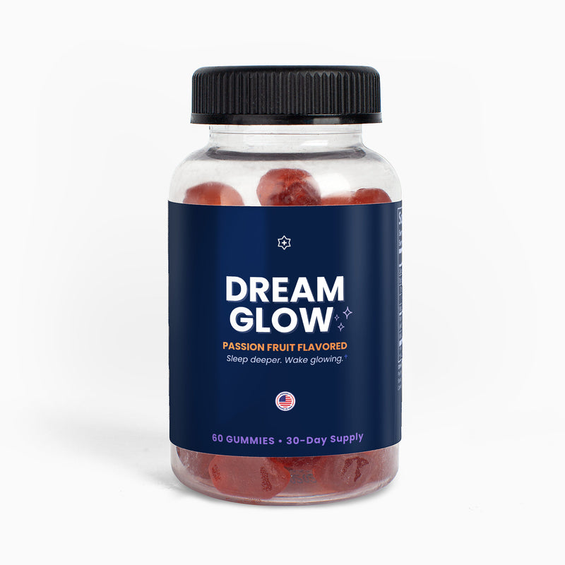 Nutreska NIGHTCAP™ Sleep Gummies to promote relaxation, fall asleep faster, and stay asleep longer; ideal for nighttime stress and insomnia. NIGHTCAP™ Gummies by Nutreska Labs (Passion Fruit Flavor) | DREAM GLOW | Beauty Sleep Supplement 