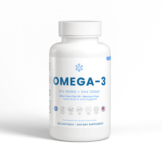 Nutreska Omega-3 supplement with EPA and DHA to support brain, heart, vision, and joint health; ideal for daily wellness and inflammation control