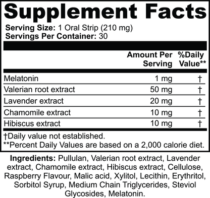 SWEET DREAMS sleep strips supplement facts NIGHTCAP Nutreska ingredients natural formula melatonin-free GABA L-Theanine 5-HTP magnesium sleep ingredients no grogginess non habit forming sleep support what’s inside Nutreska sleep strips safe for daily use anxiety and stress reduction support