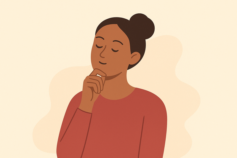 illustration of Woman thinking - Nutreska Wellness Lab